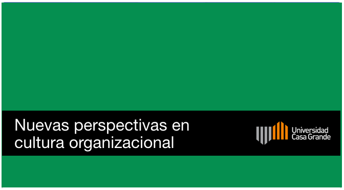 NUEVAS PERSPECTIVAS EN CULTURA ORGANIZACIONAL- ENERO 2025 COHORTE 20 ADM.