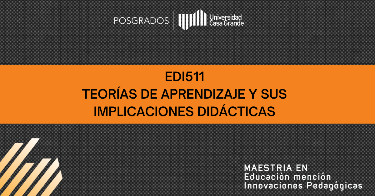 EDI511 Teorías de Aprendizaje y sus Implicaciones Didácticas C2025 P1